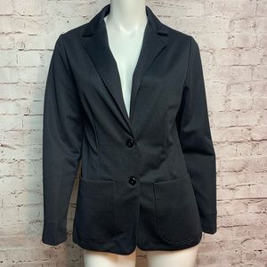 Classic black 2 button blazer Size 12 #503